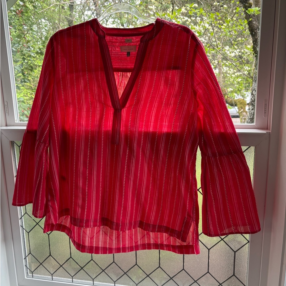 Red Striped Women's Top